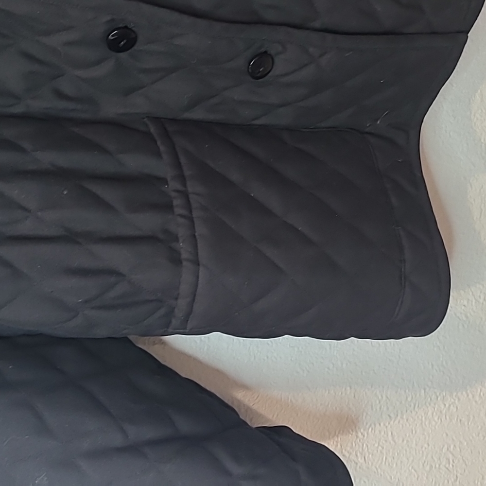 Pendleton black quilted long puffer coat large plaid liner shirt jacket - Picture 4 of 9